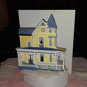 1890's Victorian wood house figurine